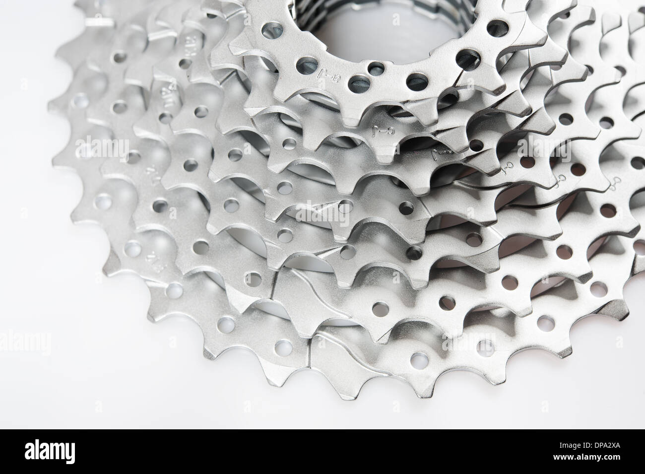 Vue de dessus de la cassette de vélo Banque D'Images