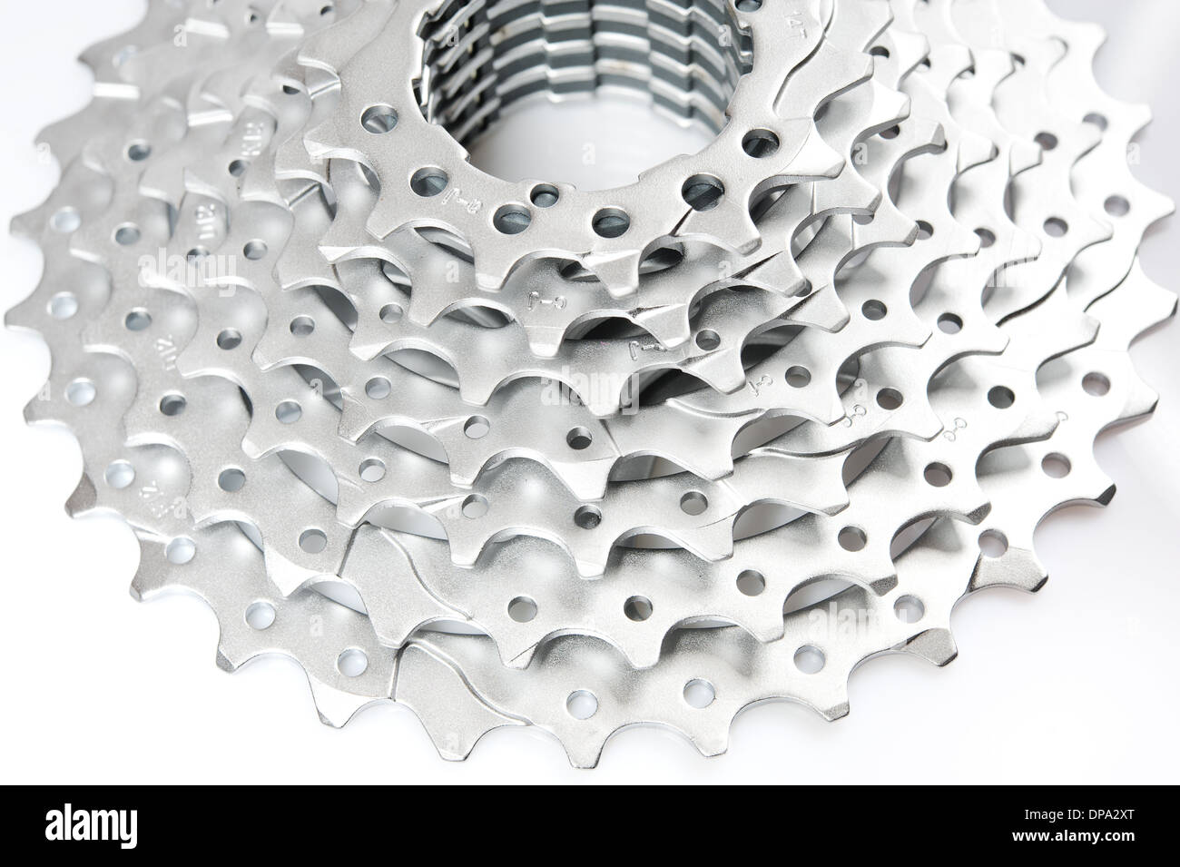 Vue de dessus de la cassette de vélo Banque D'Images