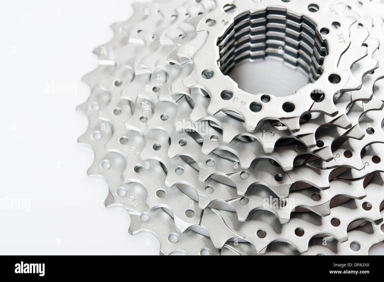 Vue de dessus de la cassette de vélo Banque D'Images