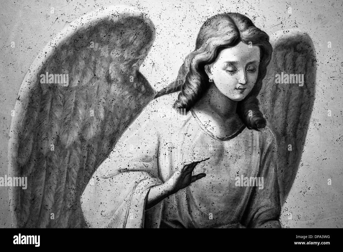 L'Italie. La fresque antique de angel Banque D'Images