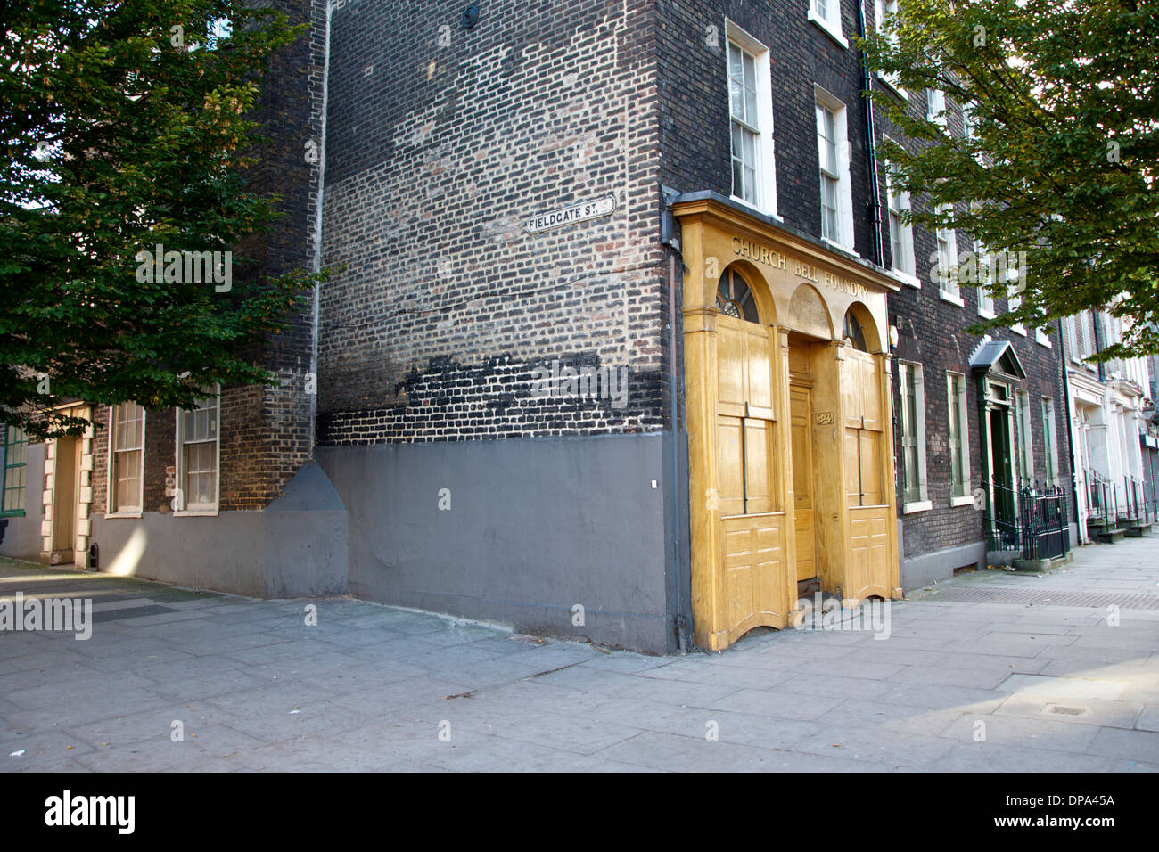 Église Whitechapel Bell Foundry dans l'Est de Londres, UK, à l'angle de Whitechapel High Street et la rue Fieldgate. Banque D'Images