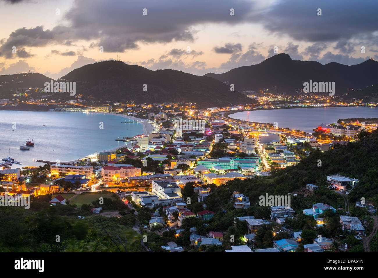 Philipsburg, Saint Martin dans les Caraïbes. Banque D'Images