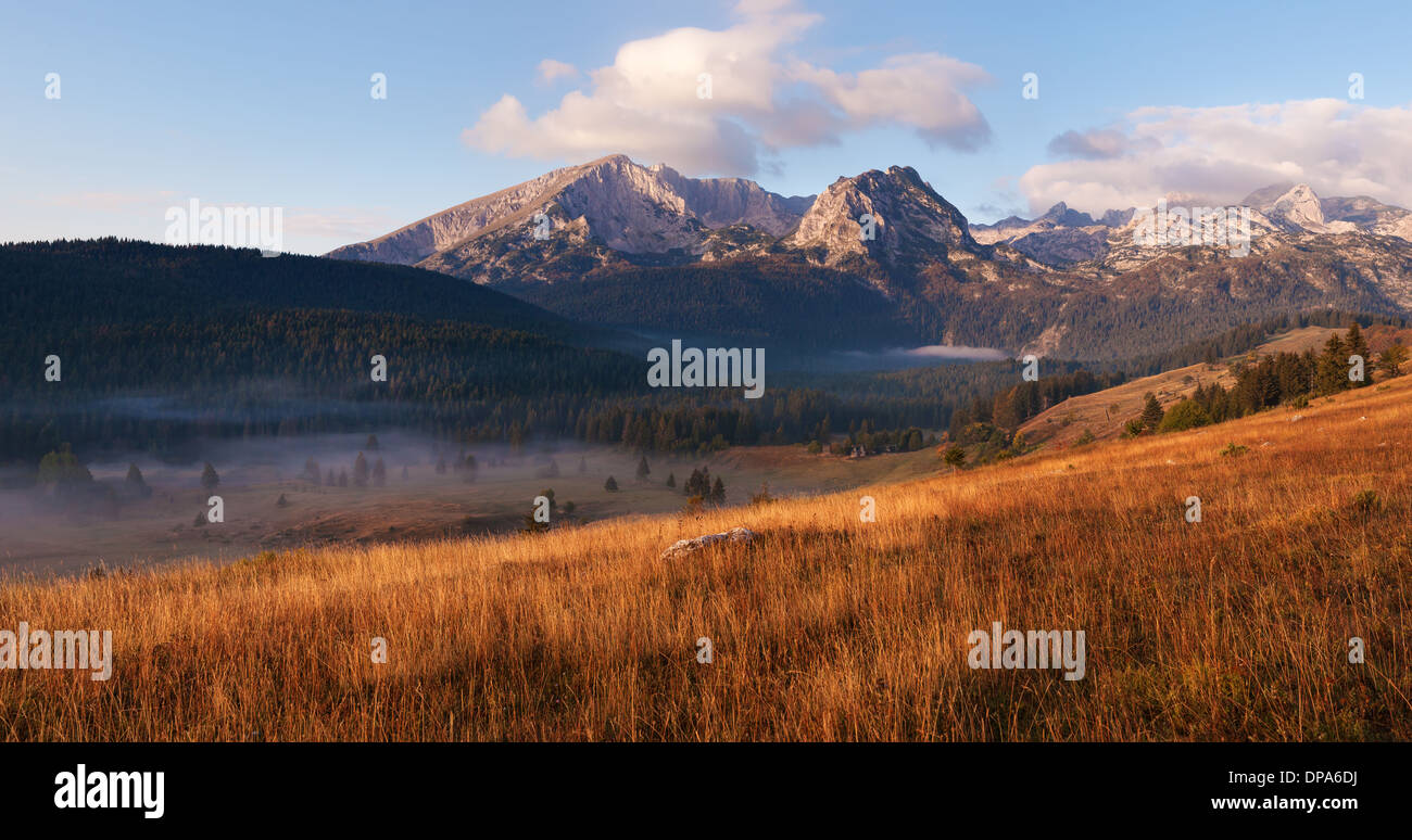 Vue magnifique des montagnes dans le parc national de Durmitor Banque D'Images