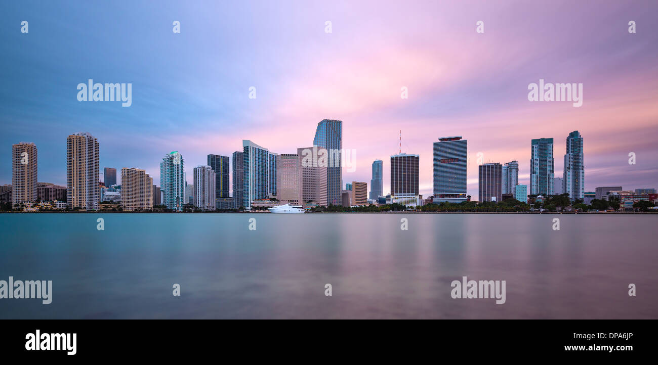 Horizon de Miami, Floride, USA. Banque D'Images