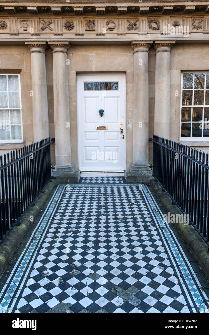 Porte traditionnelle en UK à Bath, Royaume-Uni Banque D'Images