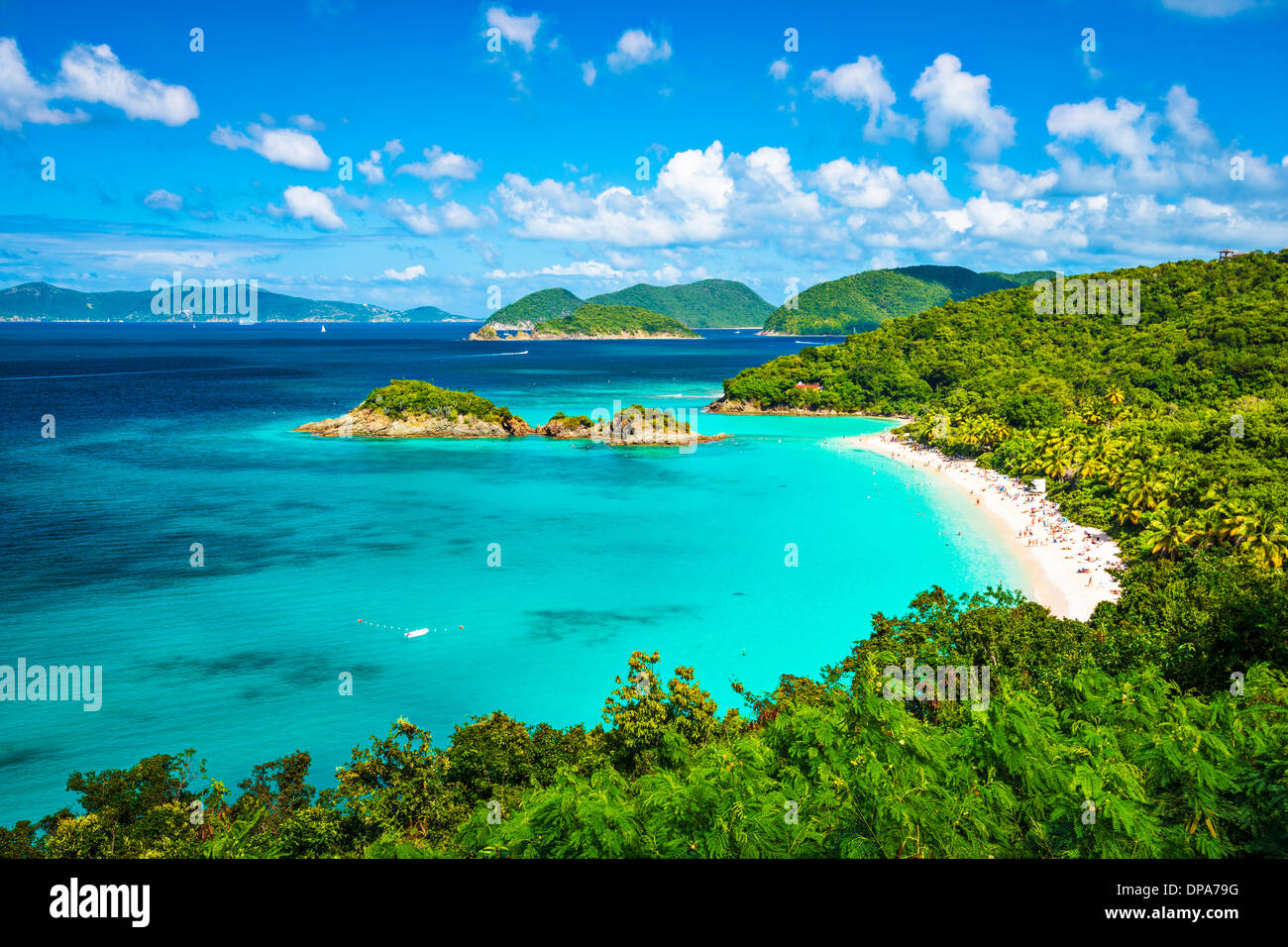 Trunk Bay, Saint John, îles Vierges américaines. Banque D'Images