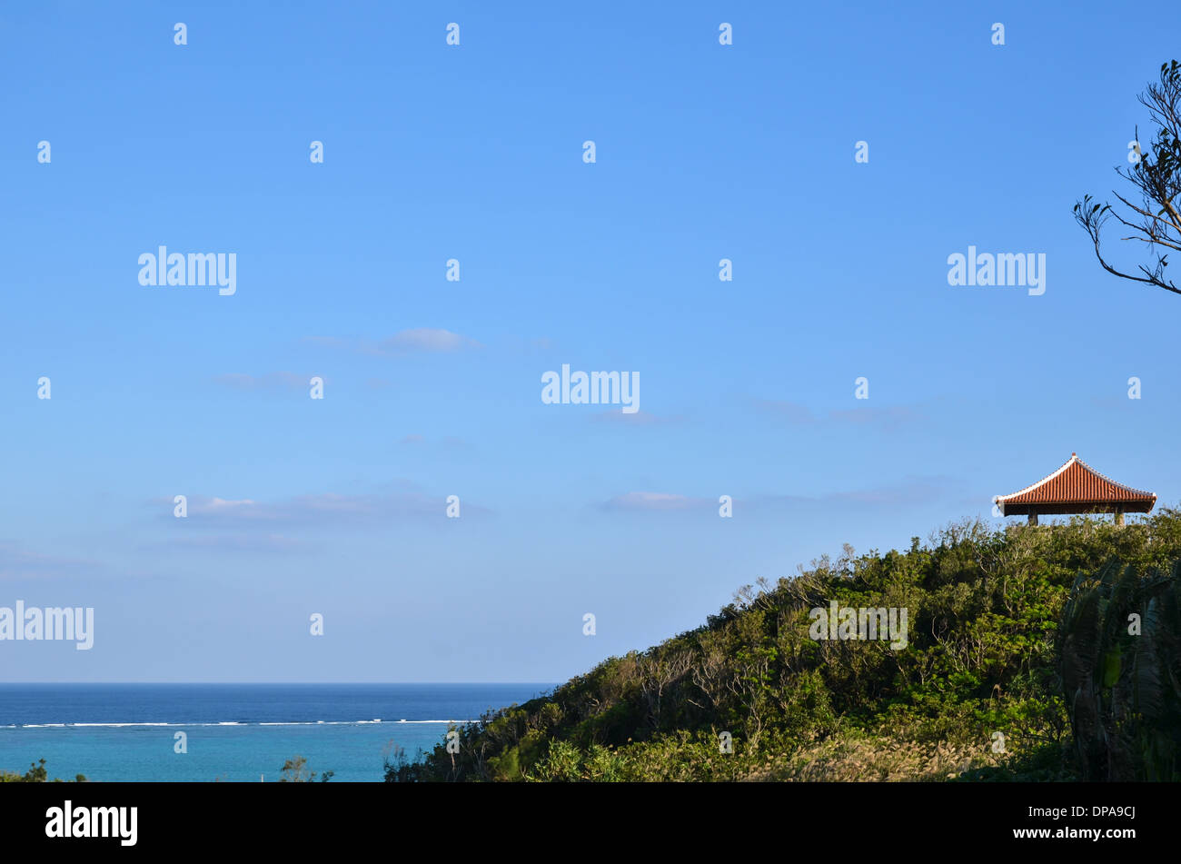 Le point d'observation à Tamatori zaki au tropical de l'Île Ishigaki japonais Banque D'Images