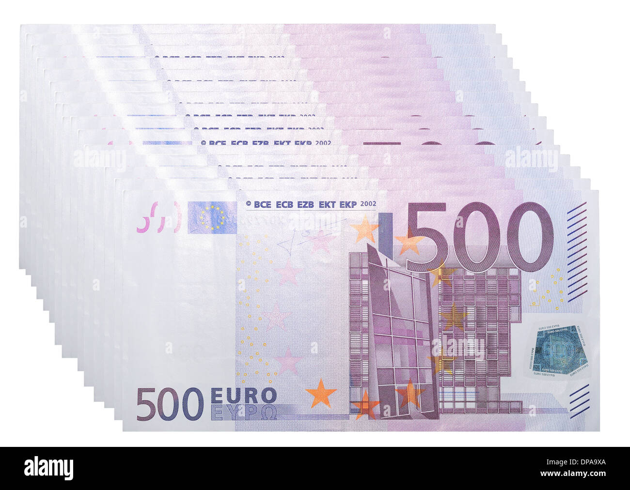 500 billets en euros Banque D'Images