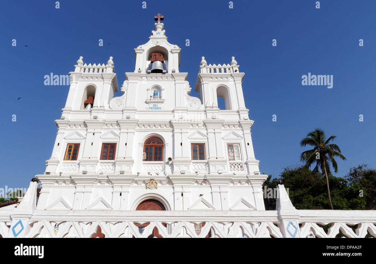 Notre Dame de l'Immaculée Conception église à Panjim, Goa, Inde Banque D'Images