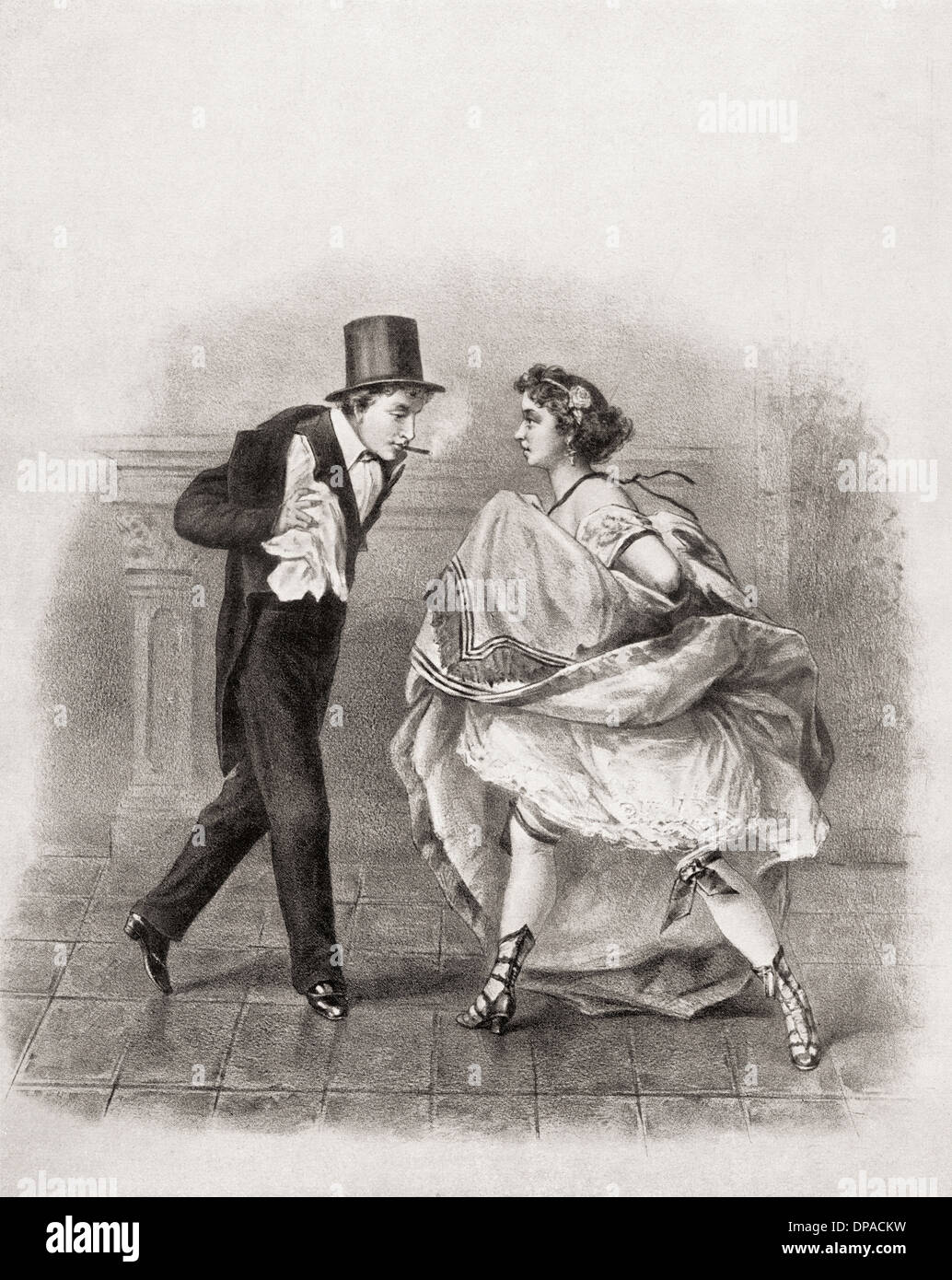 Danseuse de cancan, 1865. Banque D'Images
