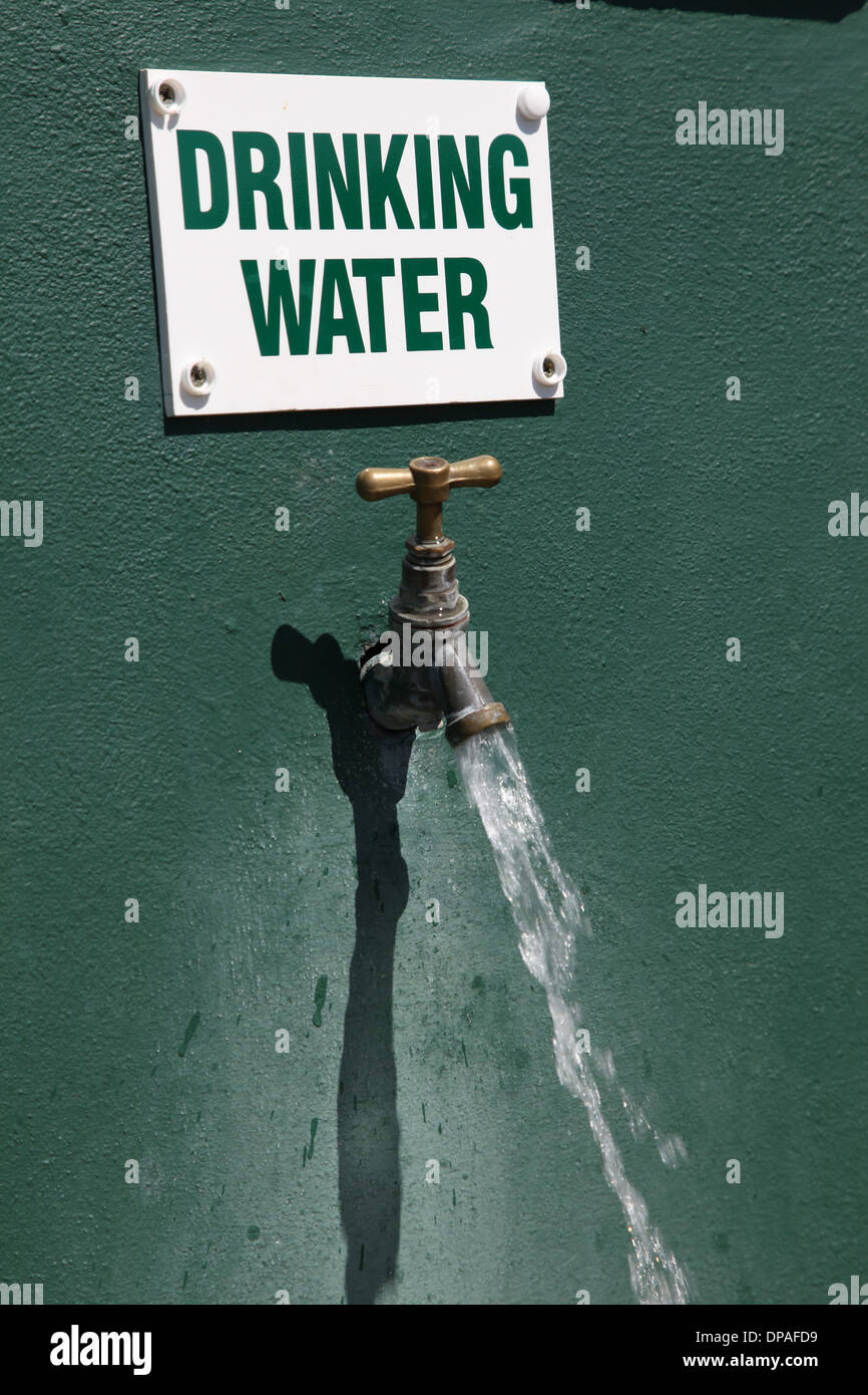 Camping robinet d'eau potable Banque D'Images Camping robinet d'eau potable Banque D'Images