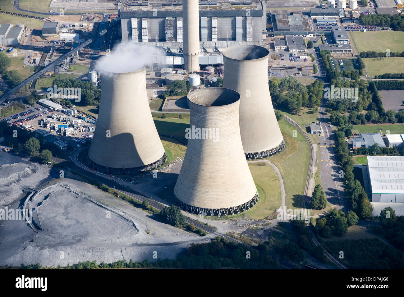 Vue aérienne de la centrale électrique au charbon de Didcot Banque D'Images