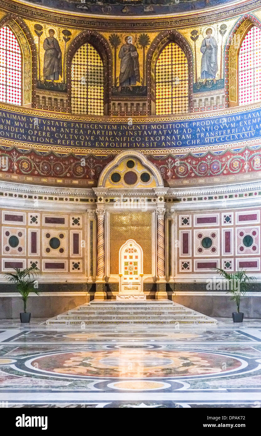 Italie, Rome, de l'intérieur de San Giovanni in Laterano, l'abside de l'église de Latran Banque D'Images