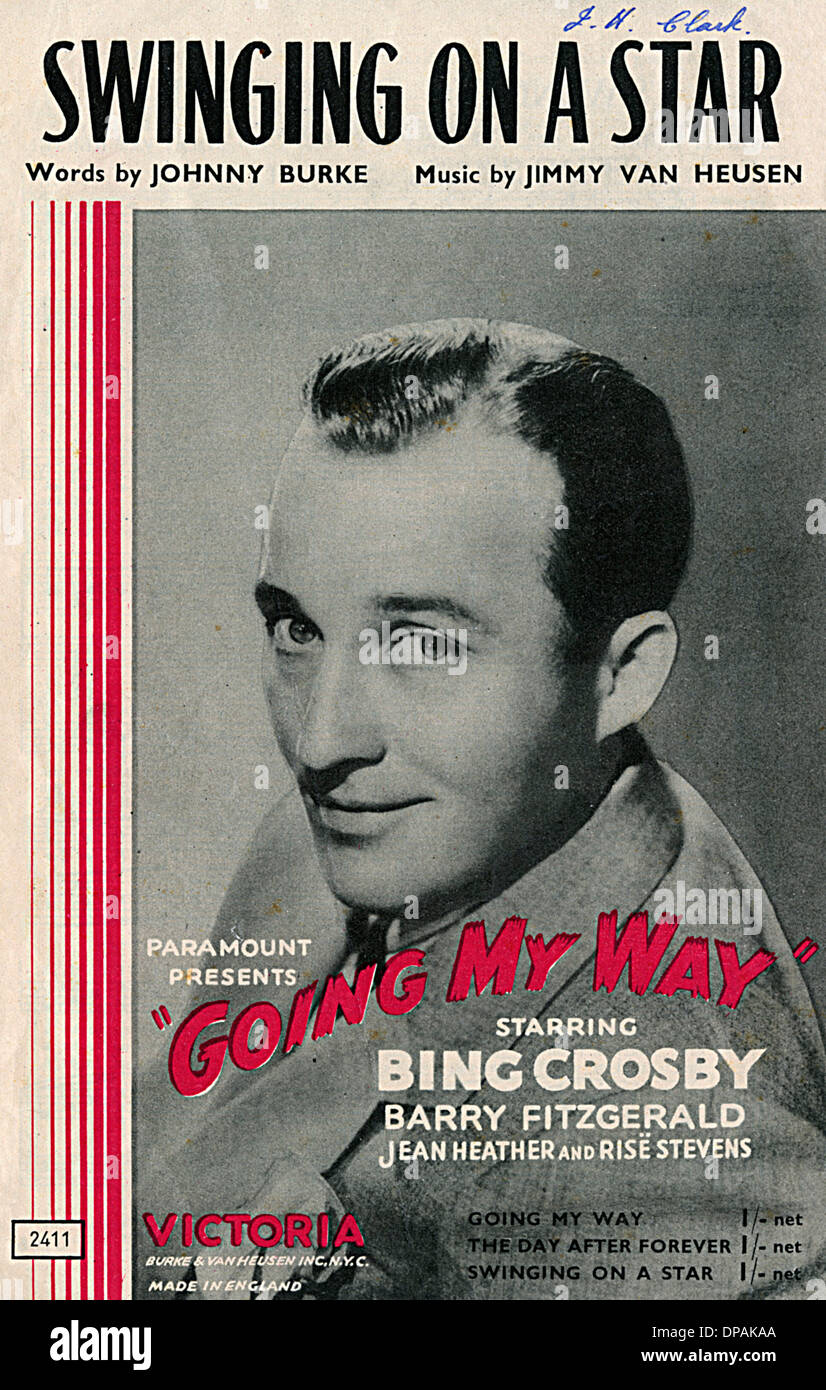 BING CROSBY/SONG SHEET Banque D'Images