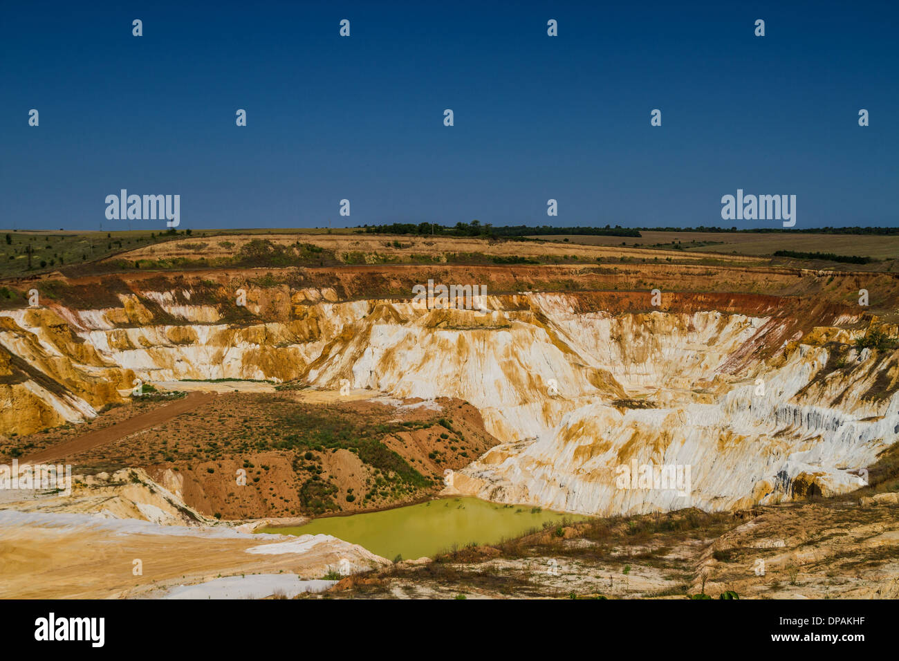 Mine de sable sur la lumière au coucher du soleil Banque D'Images