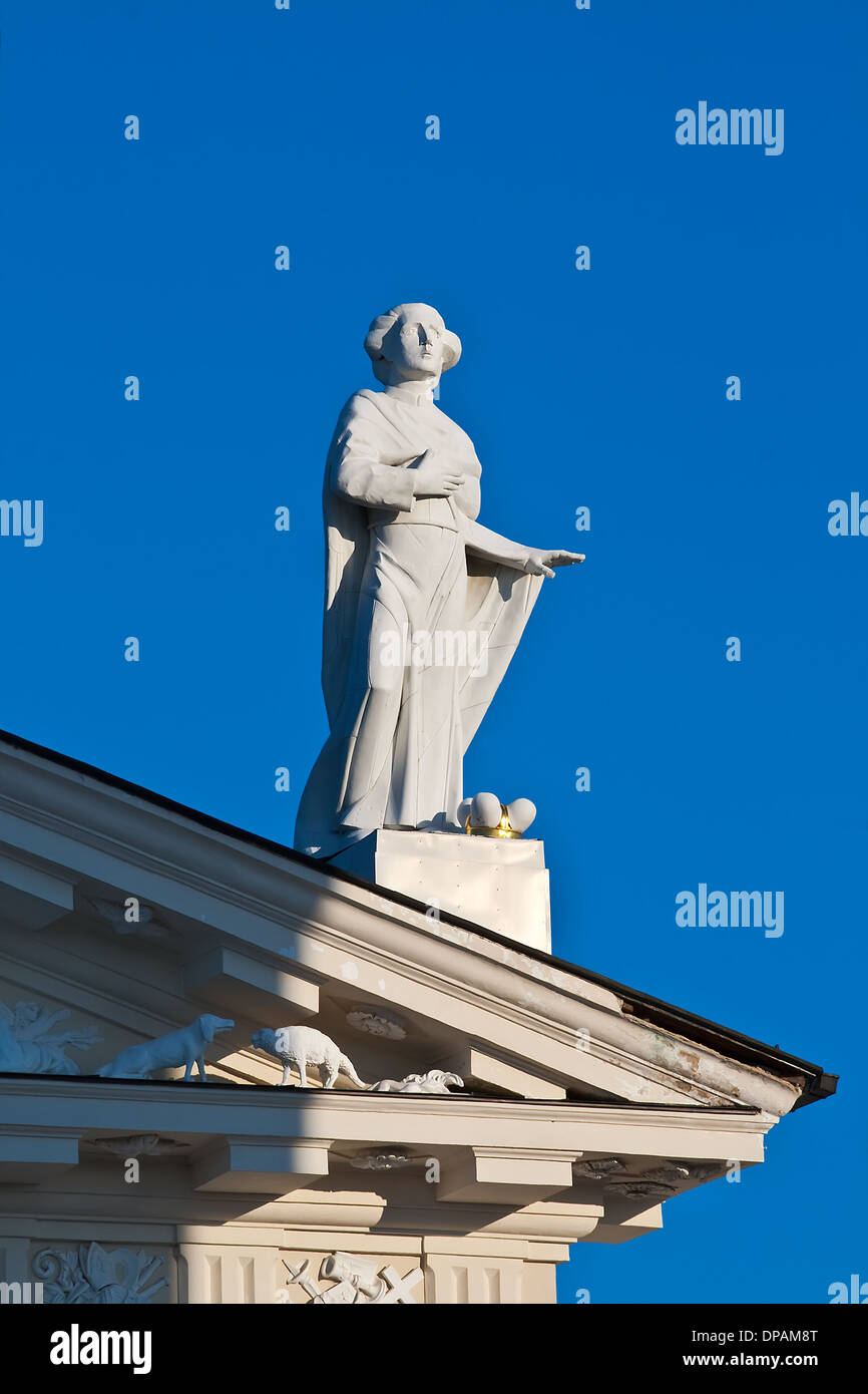 Statue de Saint Casimir dans la Cathédrale. Vilnius. La Lituanie. Banque D'Images
