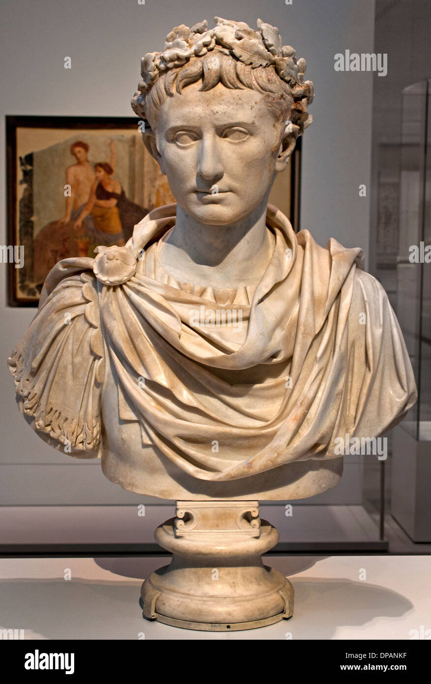 L'empereur Octavian Augustus (27 BC - AD 14), fondateur de l'Empire romain Rome Italie à 25 en C.-B. Banque D'Images