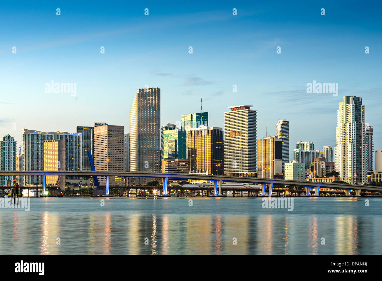 Horizon de Miami, Floride, USA. Banque D'Images