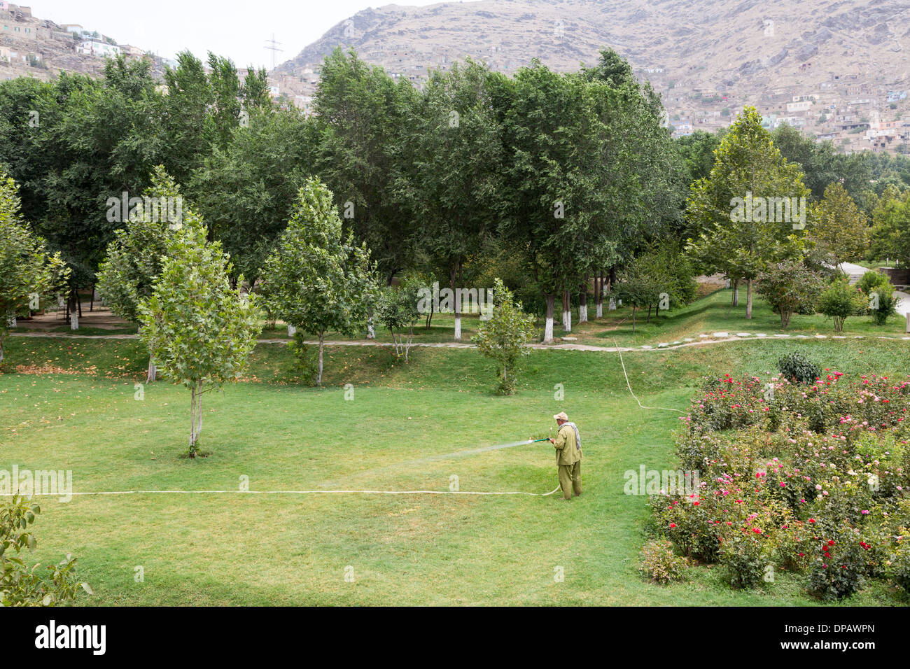 Latin les jardins de Babour, localement appelé Bagh-e Babur, d'un parc historique à Kaboul, Afghanistan. Banque D'Images