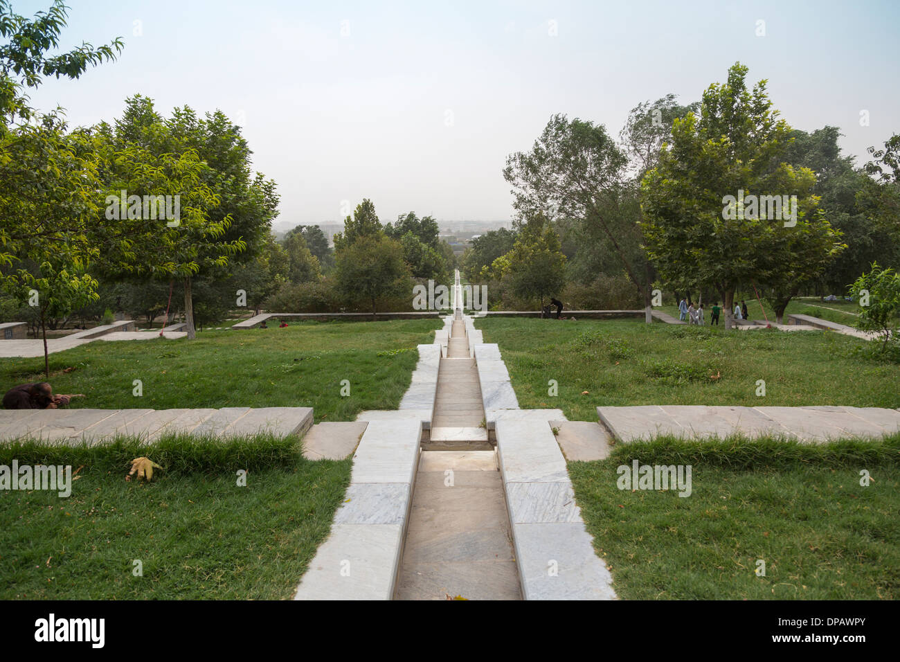 Les jardins de Babour, localement appelé Bagh-e Babur, d'un parc historique à Kaboul, Afghanistan. Banque D'Images