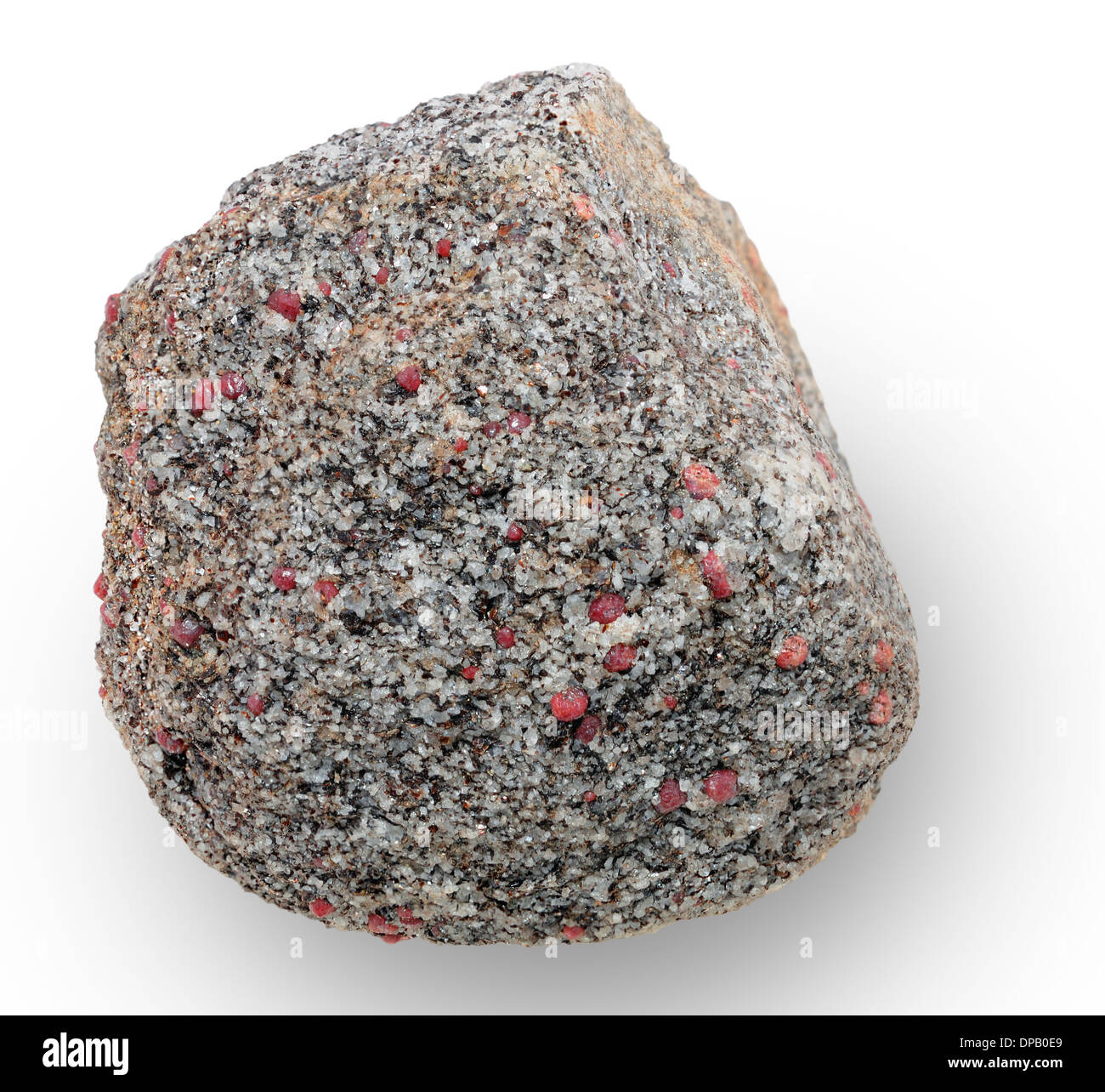 Un spécimen de minéral. Composé d'agrégats minéraux grenat et quartz. Sites d'échantillonnage ont été notées dans le fichier géolocaliser Banque D'Images