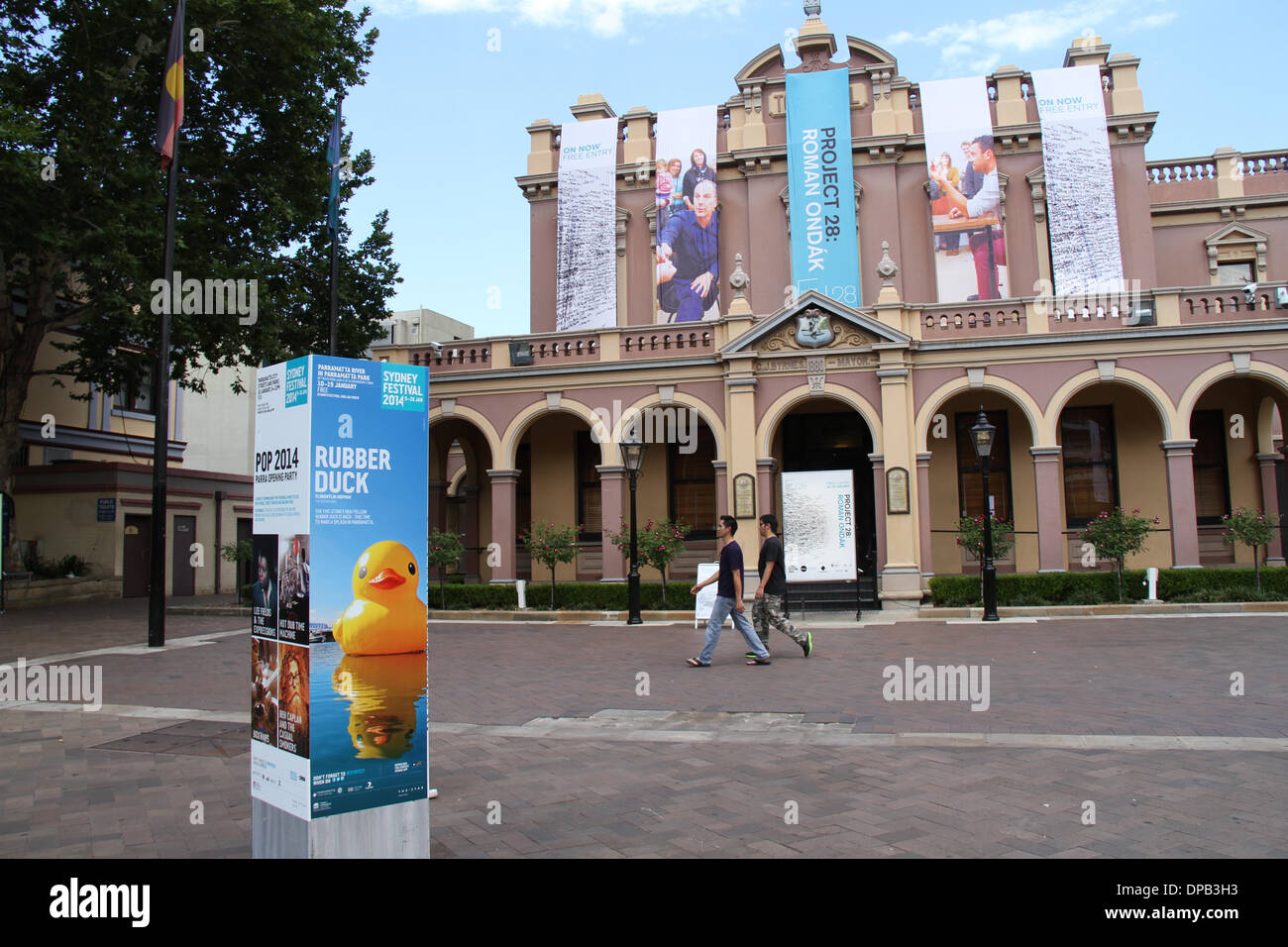 Parramatta, NSW, Australie. 11 janvier 2014. Le centre-ville de Parramatta (Church Street) au cours de la Sydney Festival 2014. Crédit : Copyright 2014 Richard Milnes/Alamy Live News Banque D'Images