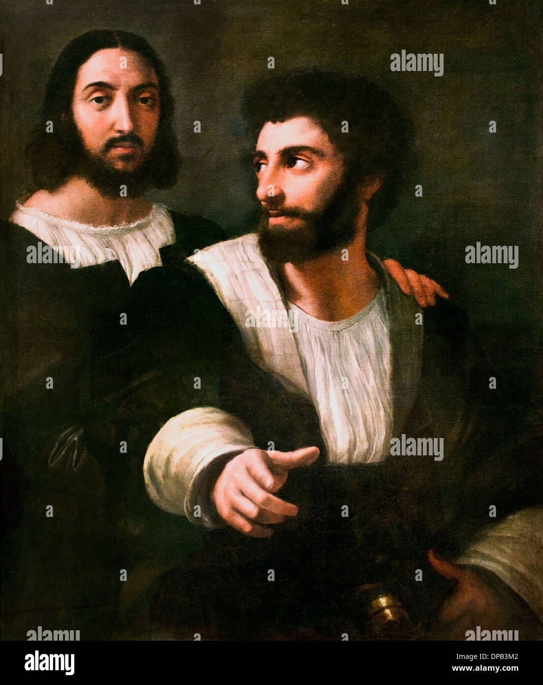 Autoportrait avec un ami 1518 Raffaello Sanzio da Urbino 1483 - 1520 mieux connu simplement comme Raphaël, peintre italien Banque D'Images