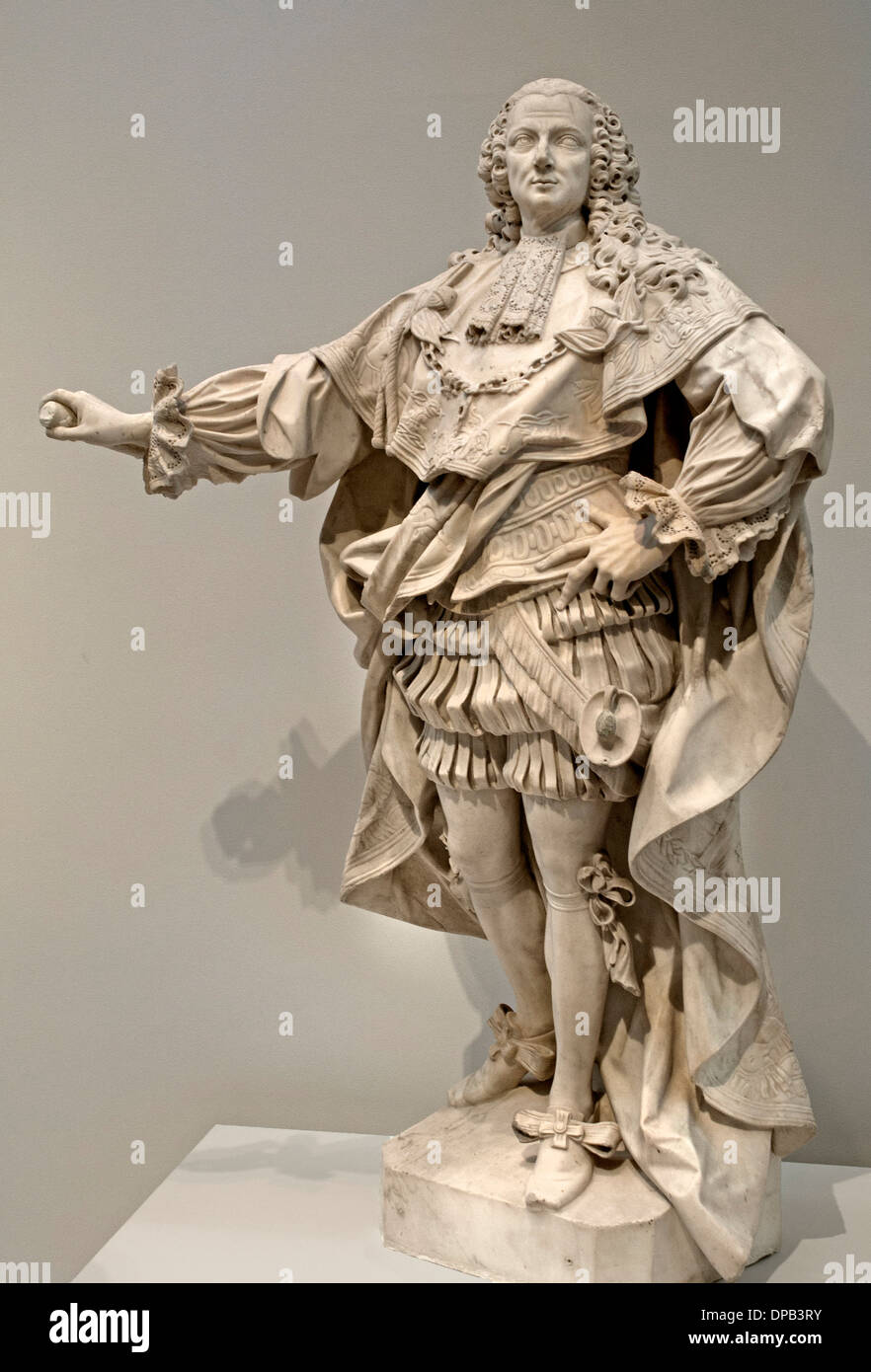 Le duc de Richelieu, Maréchal de France (1696-1788), vêtus de l'ordre de l'Esprit Saint Francesco Maria Schiaffino 1748 Banque D'Images
