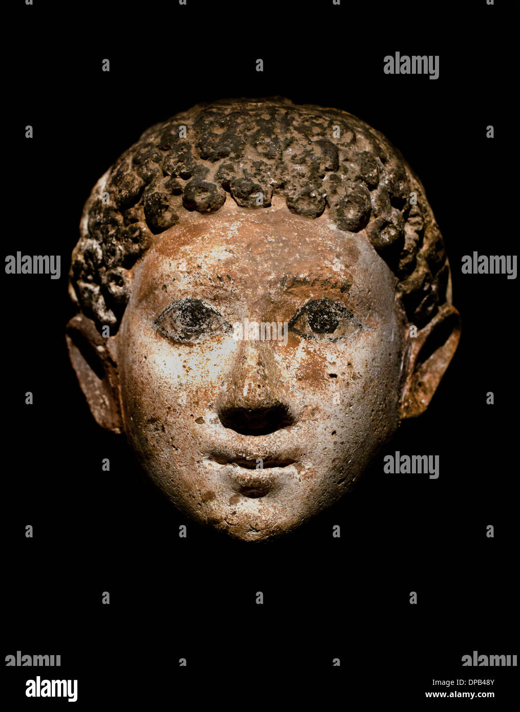 Masque de momie d'un jeune homme 100BC -100 ANNONCE Egypte Egyptian Banque D'Images