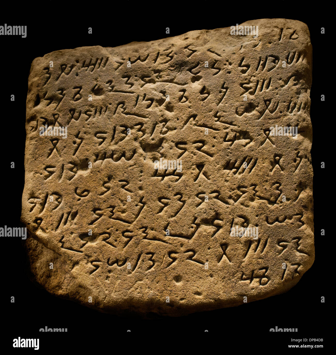 Le script Méroïtique dérivé de hiéroglyphes égyptiens Royaume de Méroé au Soudan Période Napatéenne 700-300 AV Napata Banque D'Images