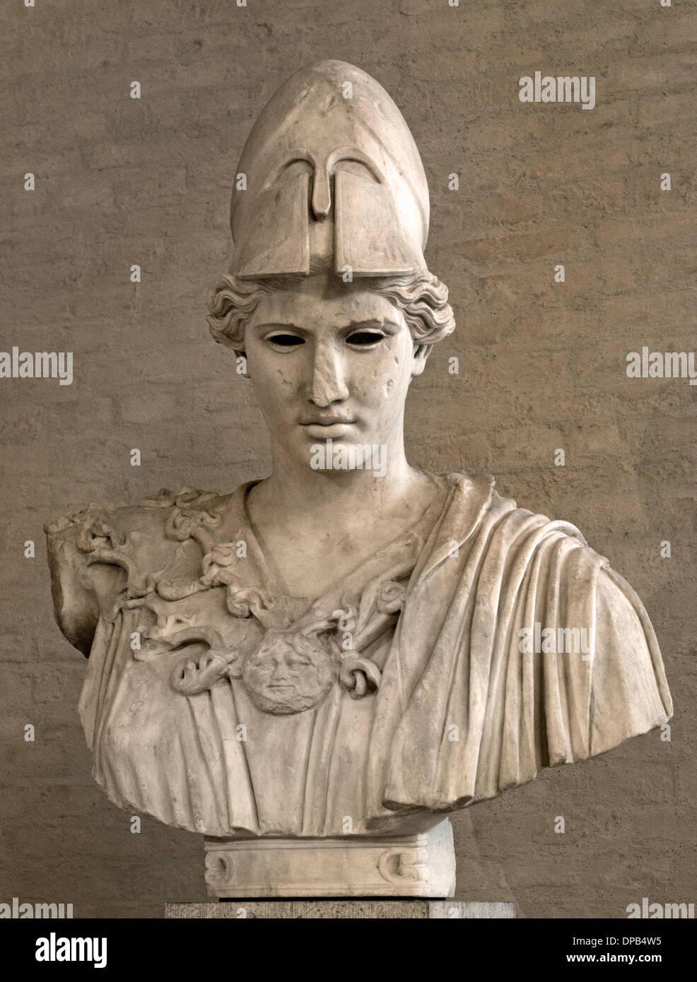Athéna déesse grecque de la sagesse et de la guerre copie romaine après la statue de Kresilas en 430 av Banque D'Images