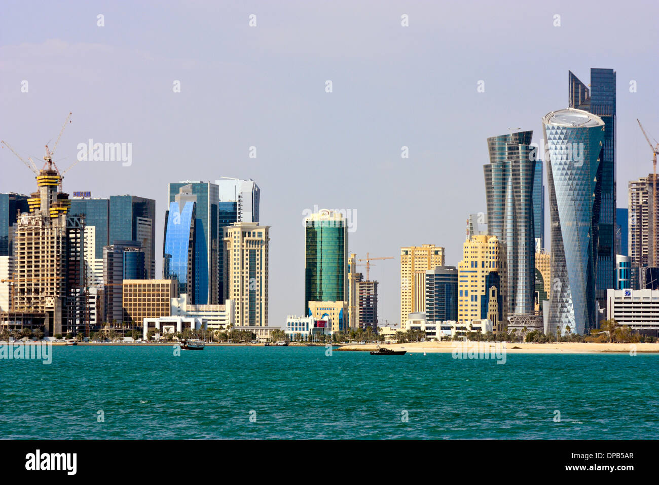 Panorama de la zone commerciale de West Bay, Doha, Qatar Banque D'Images