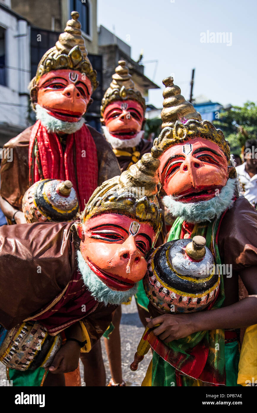 Artistes à Hanuman Tamil, Vale Festival.. Colombo, Sri Lanka Banque D'Images