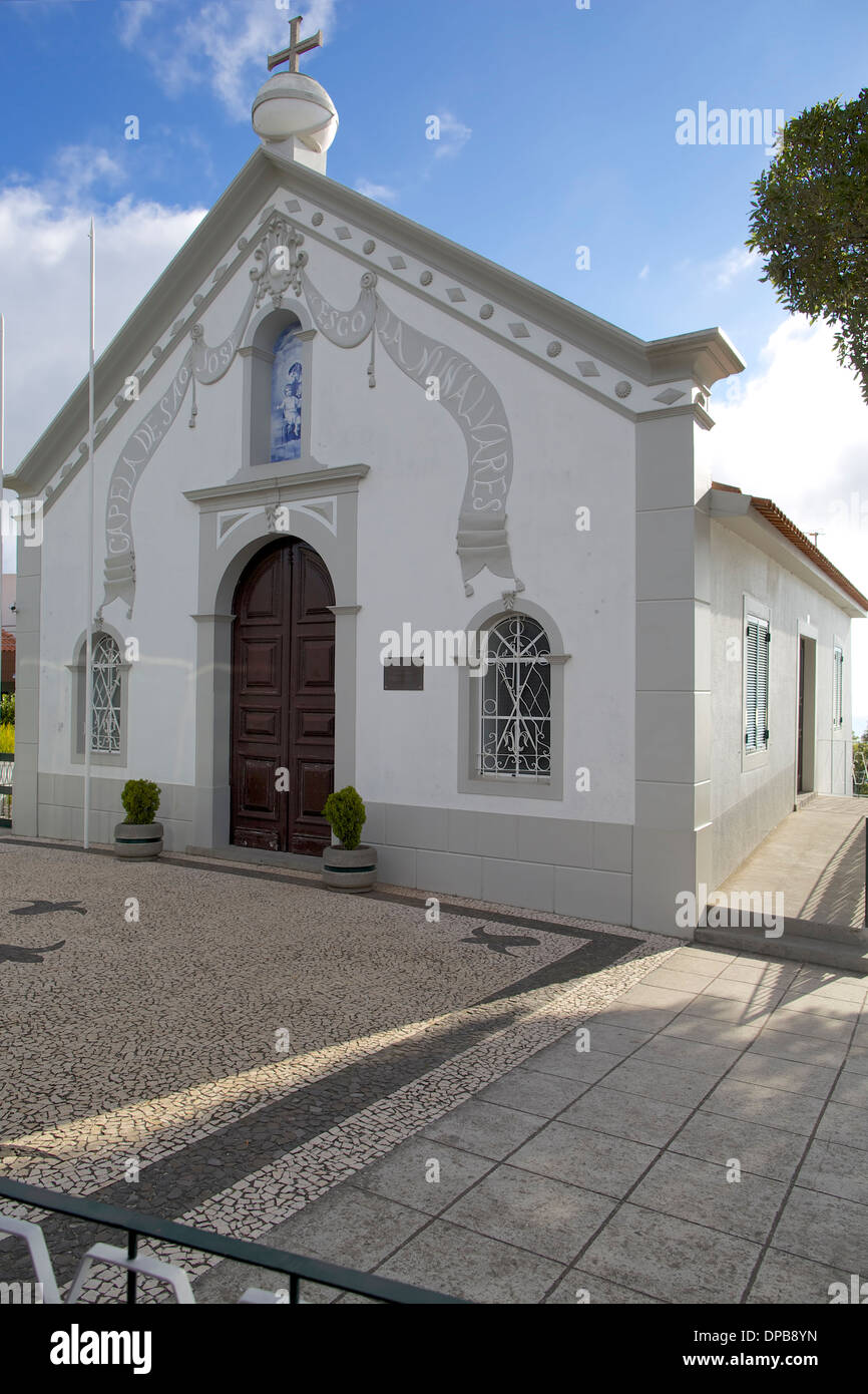 Chapelle dans le village de Camacha, Madère Banque D'Images