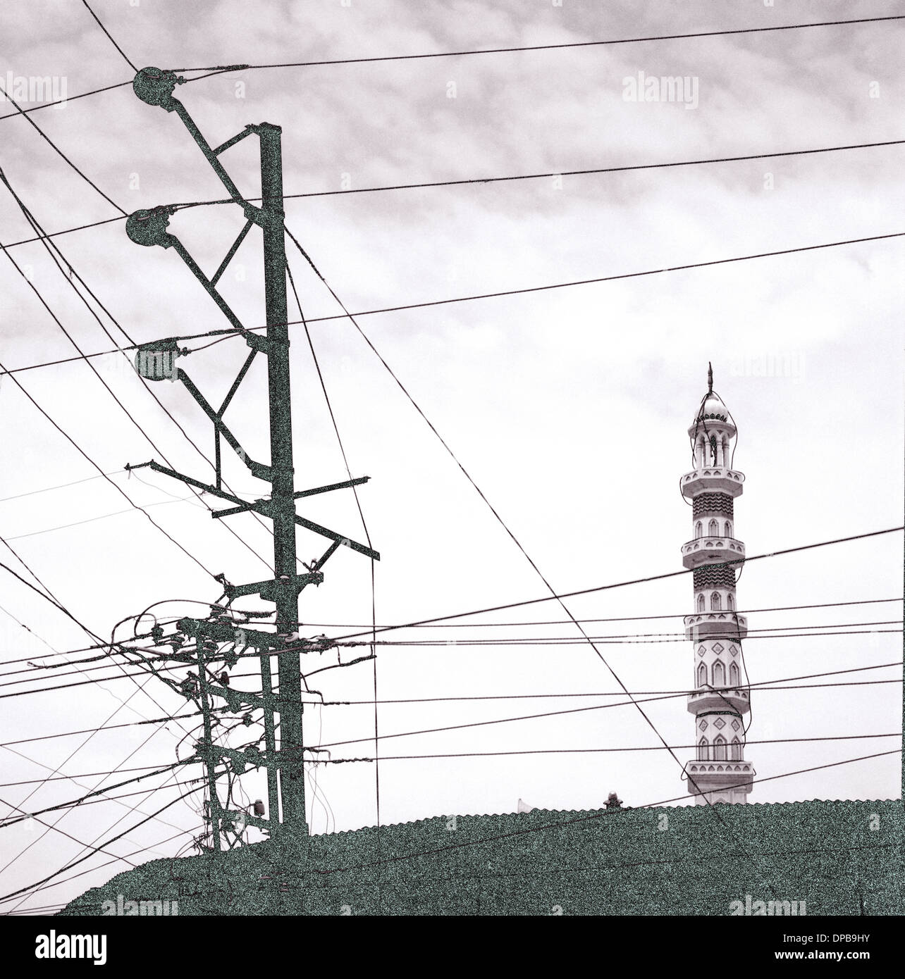 La photographie de voyage - la vie urbaine et la religion à Udaipur au Rajasthan en Inde en Asie du Sud. Télécommunications Communications surréalisme Banque D'Images