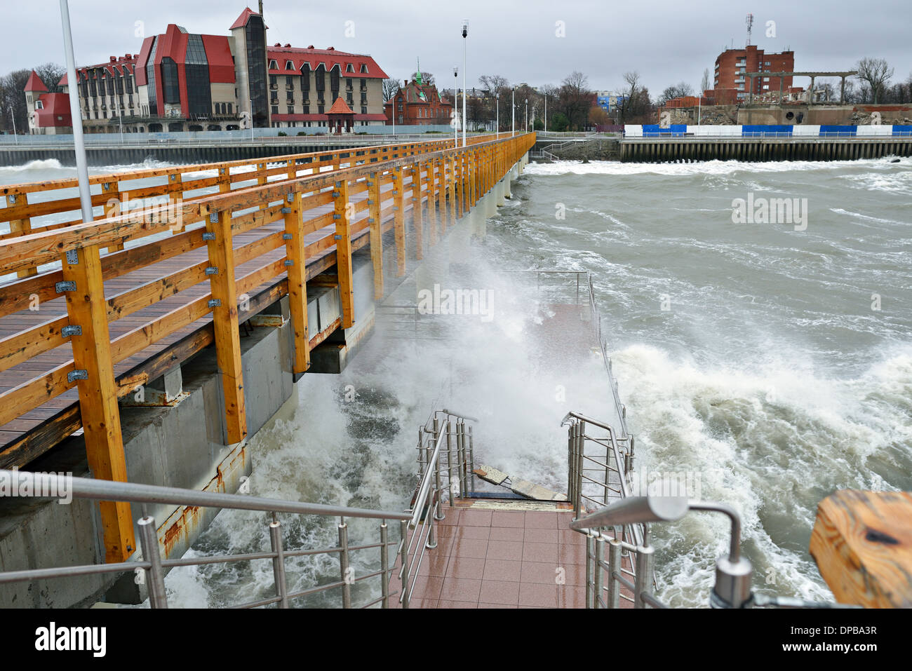 Tempête sur la mer Banque D'Images