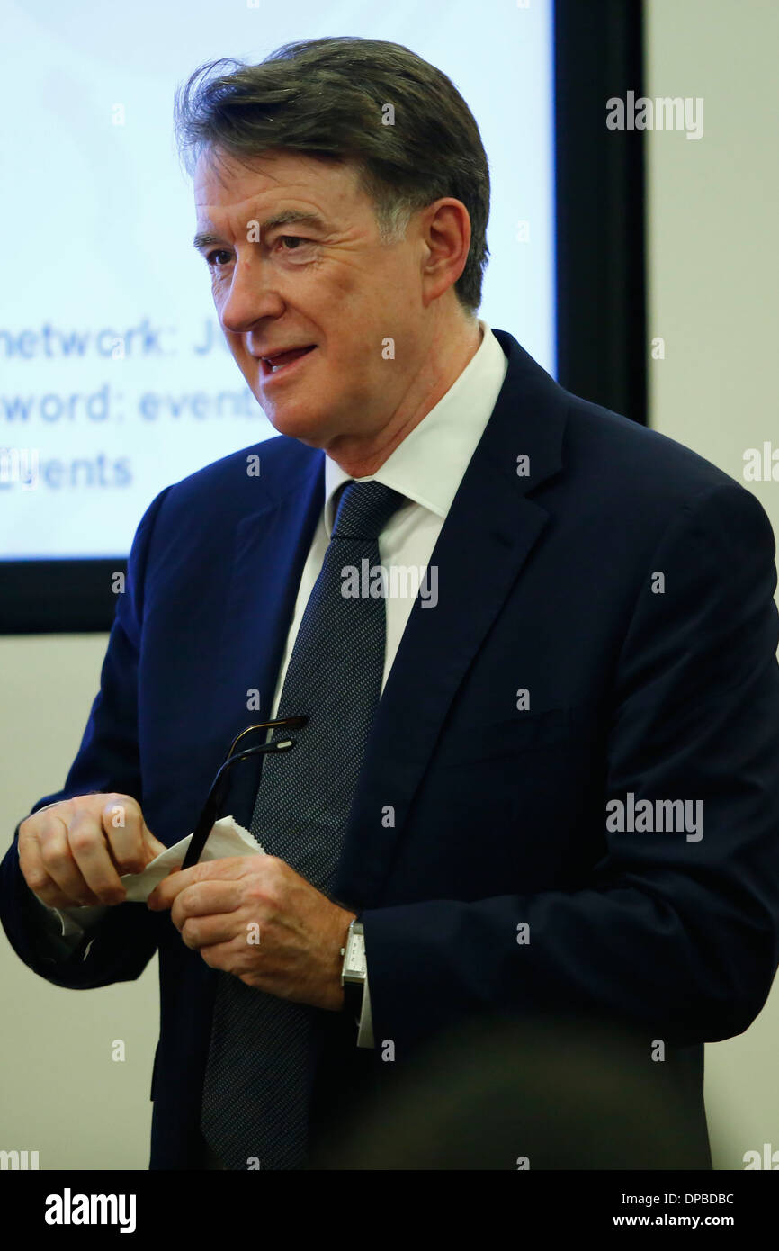 Politicien britannique Peter Mandelson lors d'une Italie le Royaume-Uni dans l'évolution de l'événement de l'UE à Chatham House, à Londres, Grande-Bretagne 16 juillet 201 Banque D'Images