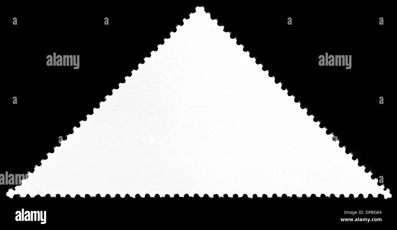 Arrière-plan d'envers des timbres-trigonale sur noir Banque D'Images
