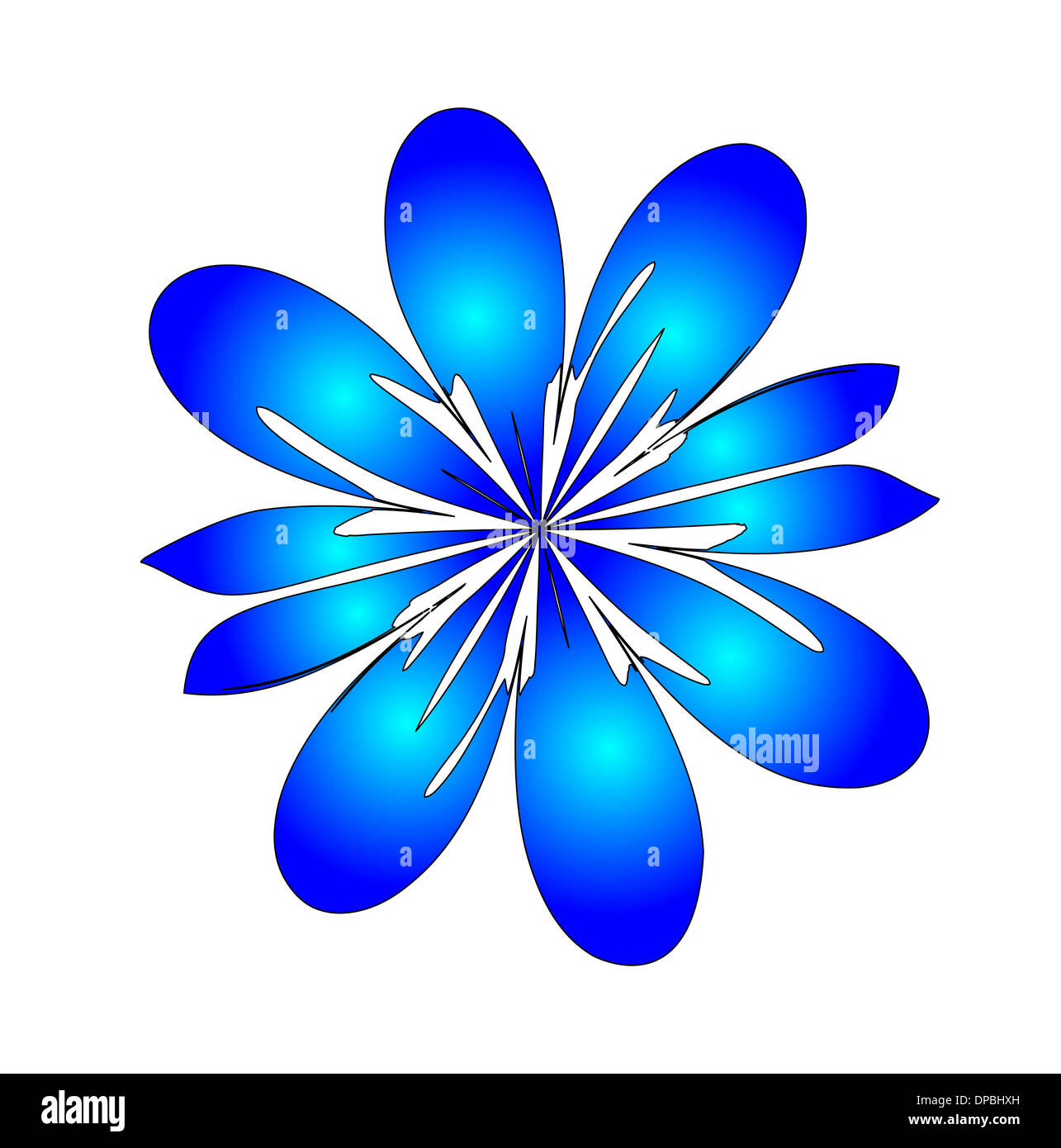 Raster. fleur stylisée Banque D'Images