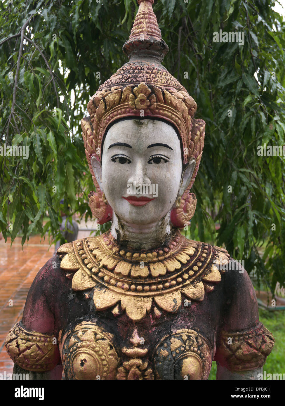 Dieu féminin à Kampong Cham, Cambodge Banque D'Images