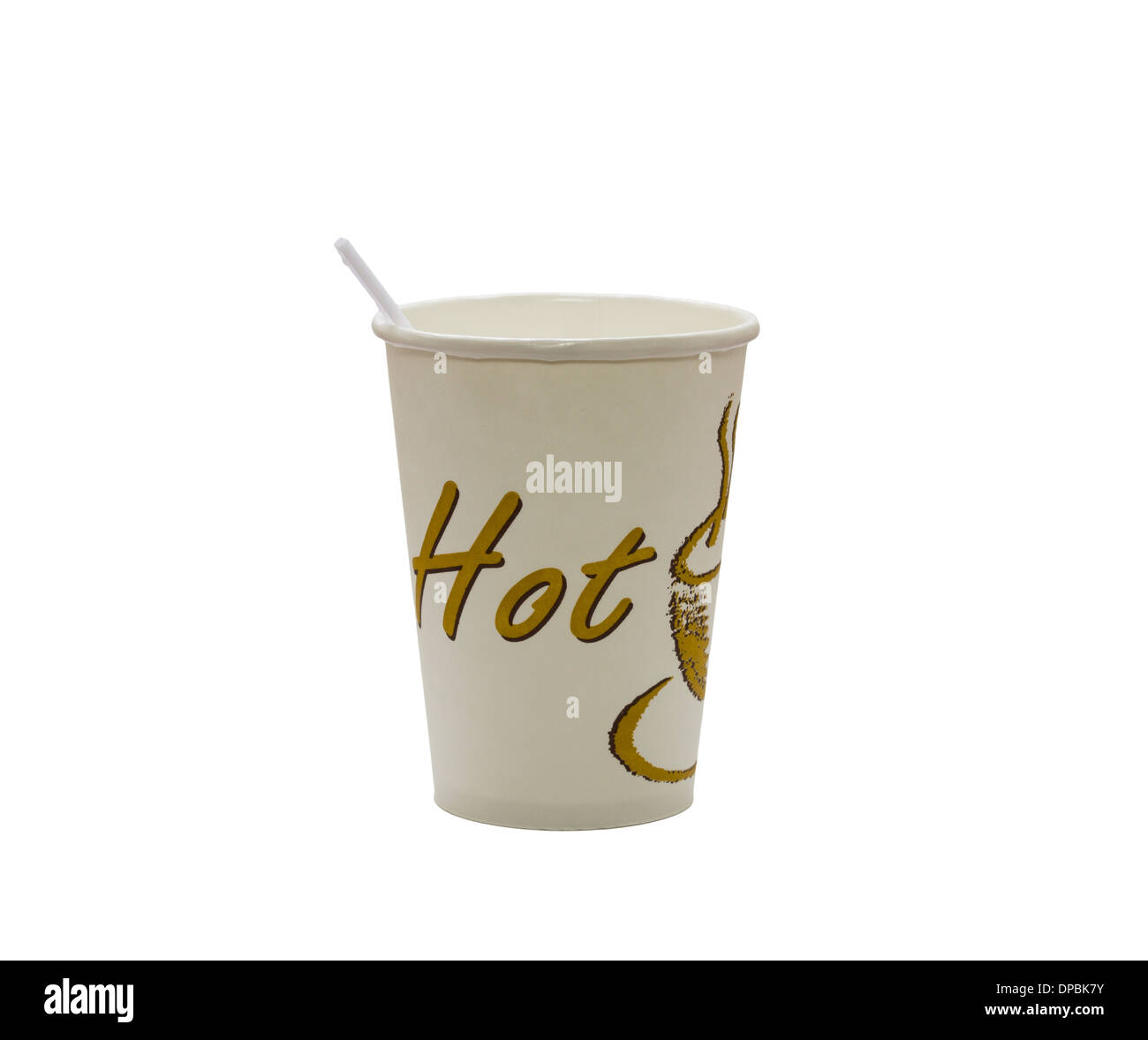 Belle tasse jetable en carton pour le café et d'autres. Banque D'Images