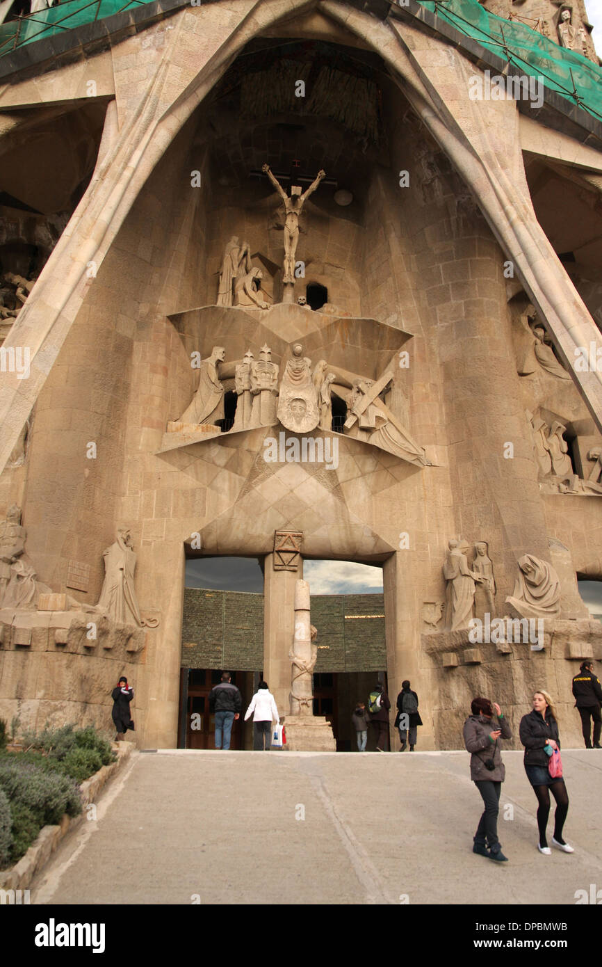 Temple de la Sagrada Familia à Barcelone Banque D'Images