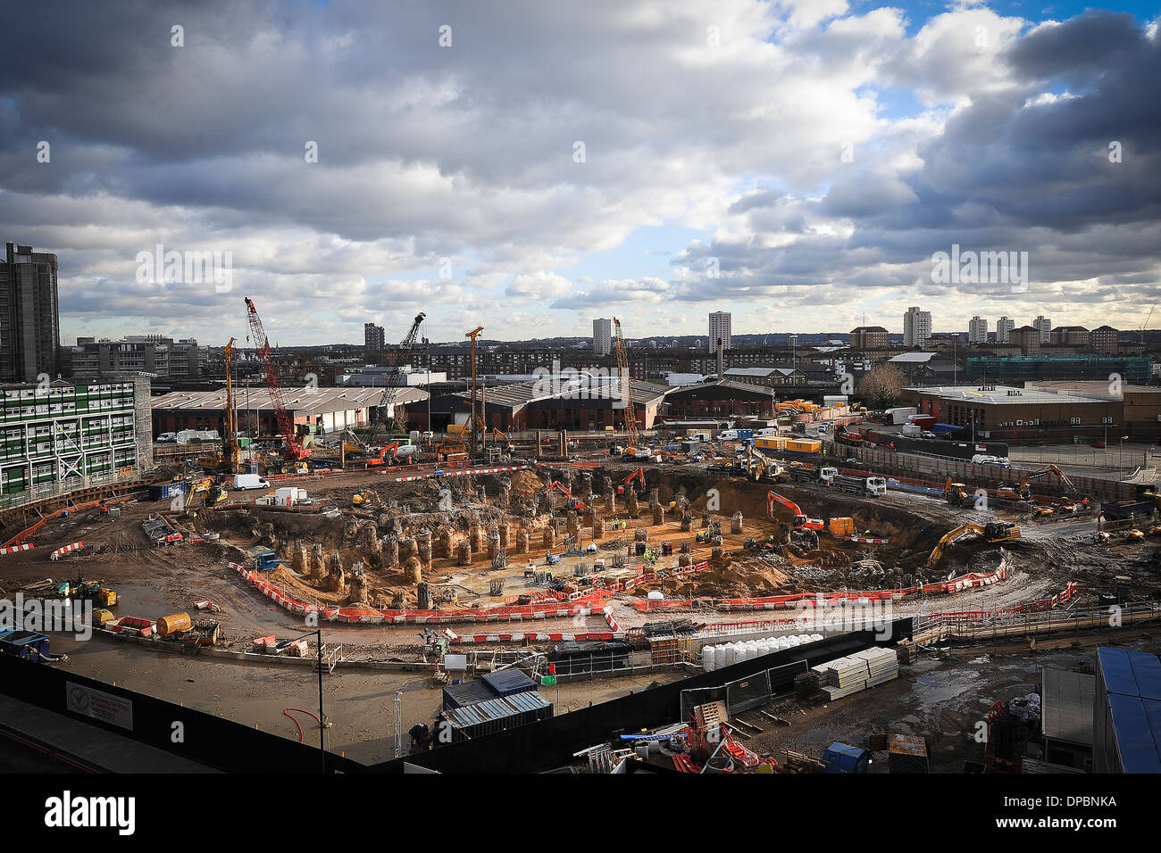 La nouvelle ambassade des Etats-Unis Londres en construction Banque D'Images