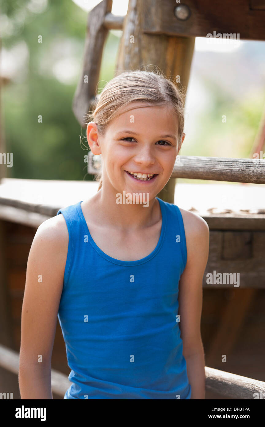 Portrait of smiling girl Banque D'Images