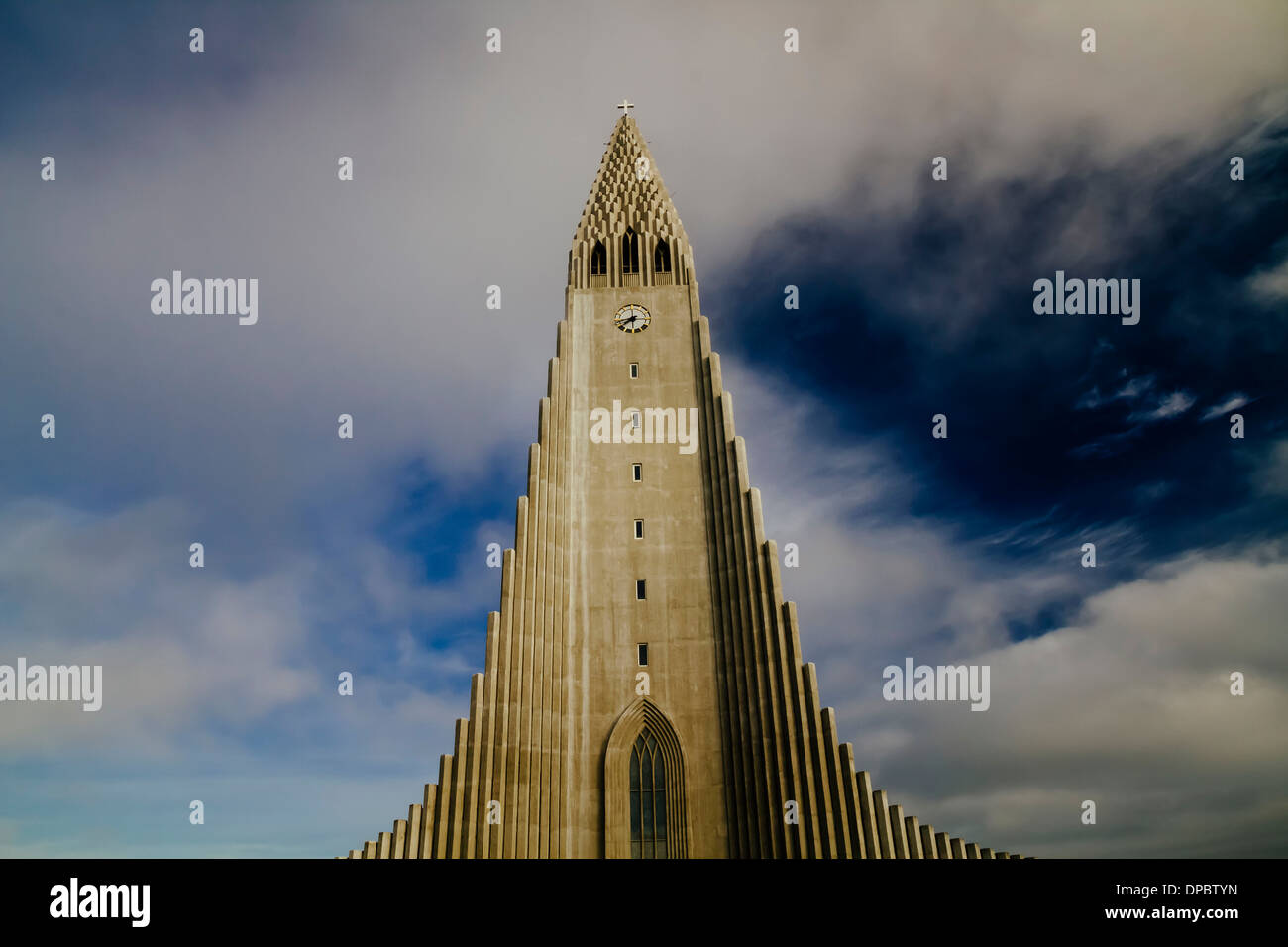 L'Islande, Reykjavik Hallgrimskirkja, vue de Banque D'Images