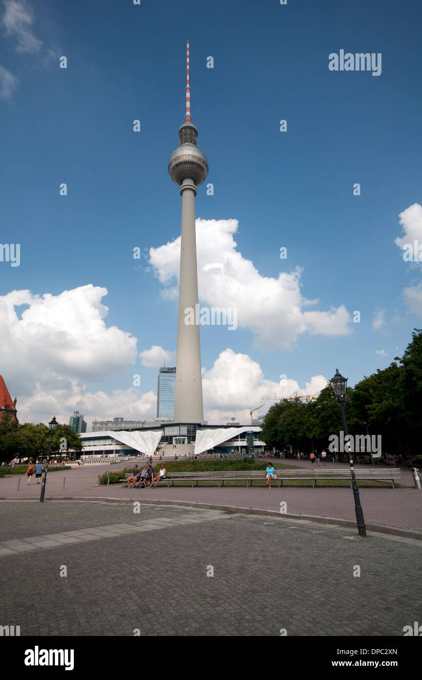 Allemagne, Berlin, Fernsehturm, la tour de télévision Banque D'Images