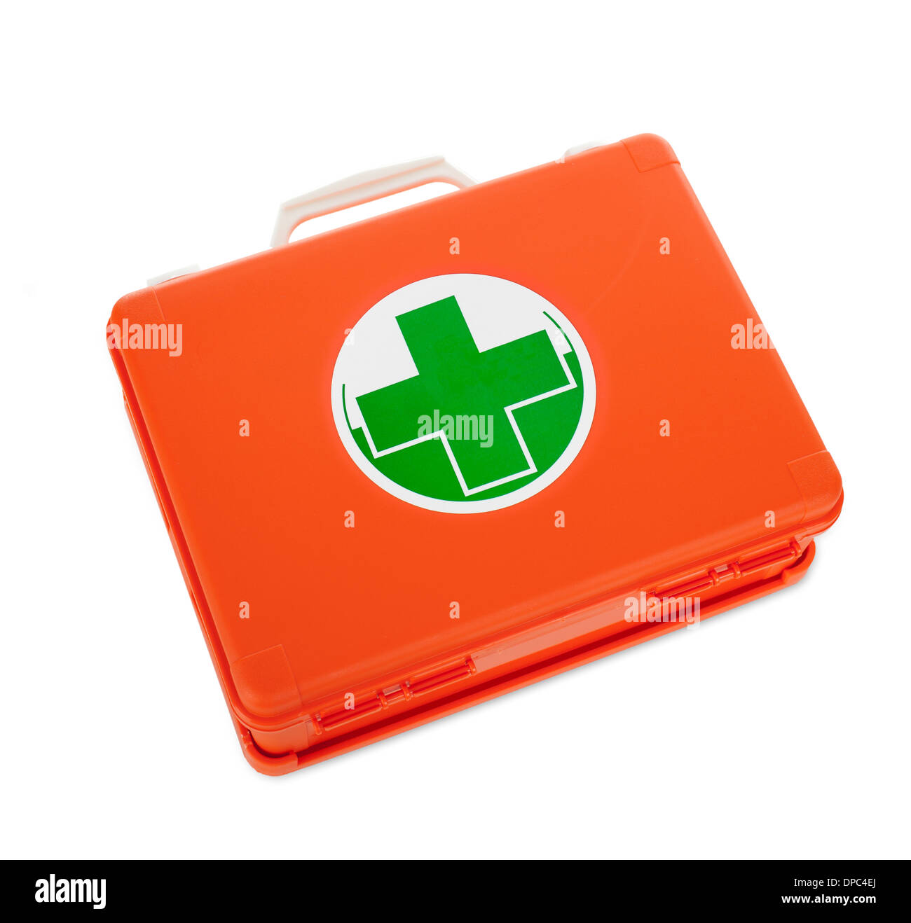 Trousse de premiers soins isolé sur fond blanc Banque D'Images