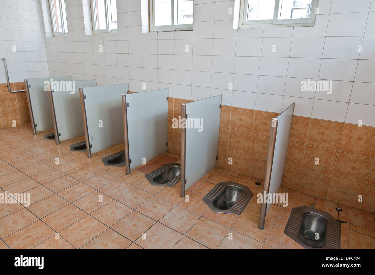 Toilettes publiques à Pékin, Chine Banque D'Images