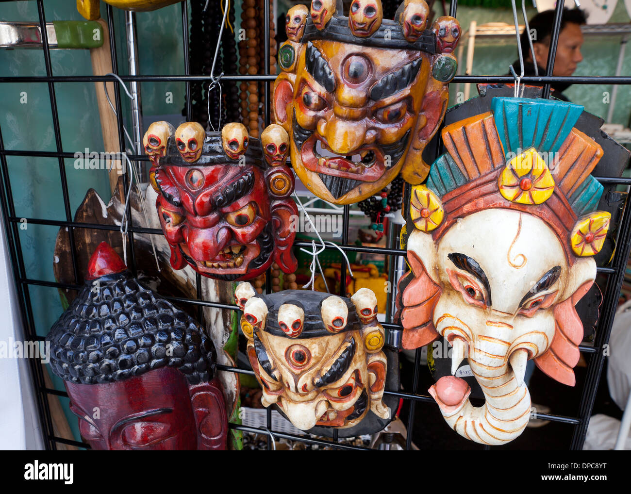 Les masques de Mahakala tibétain Banque D'Images
