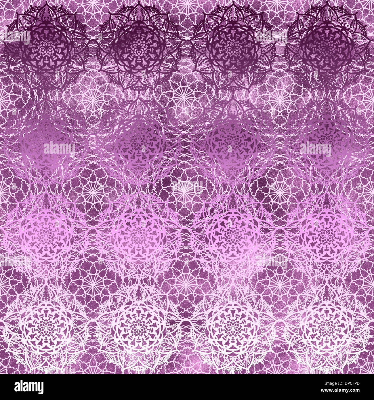 Dentelle rose et blanc sur un fond de Bourgogne. Banque D'Images